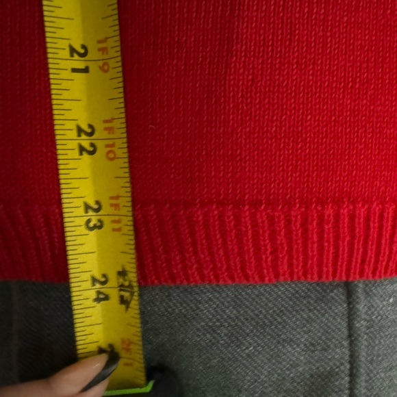 Crystal-Kobe Red Knit Sleeveless Sweater TopAmerican Flag XL Preppy Americana - Picture 8 of 9